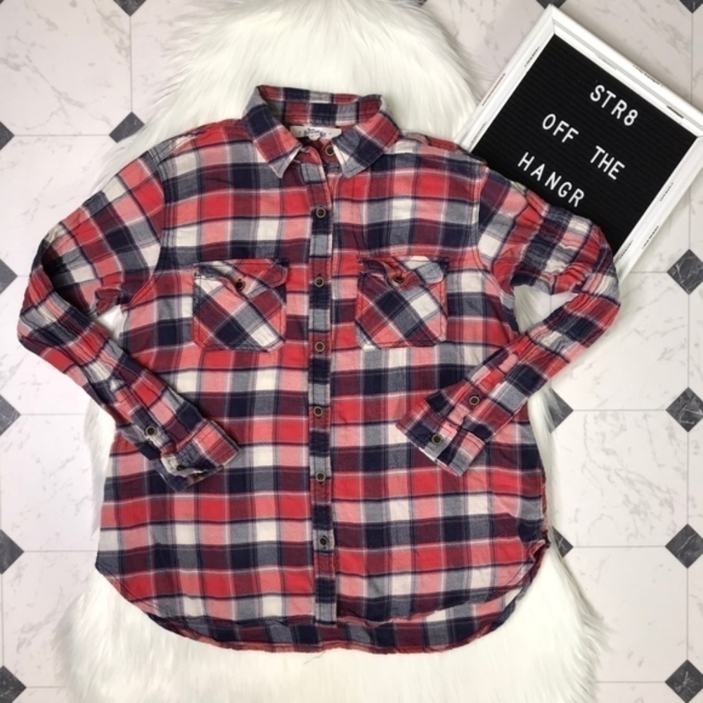 Wild Blue Sadie Robertson plaid button down top M